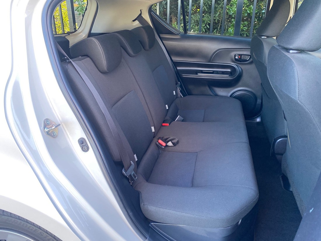 2019 Toyota Aqua New Zealand rear seats. 