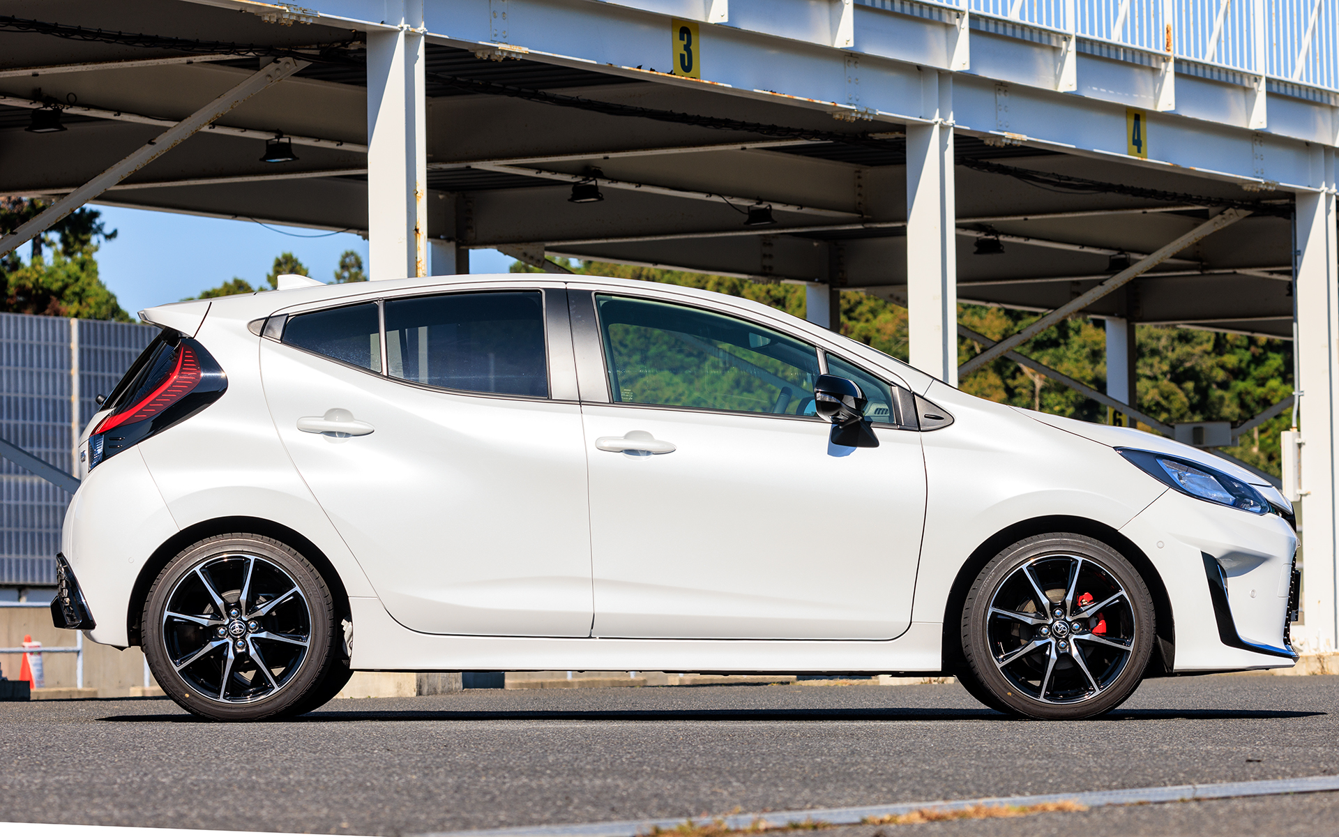 2022 Toyota Aqua GR Sport side profile. 