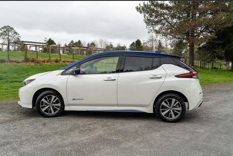 2021 Nissan Leaf side profile.