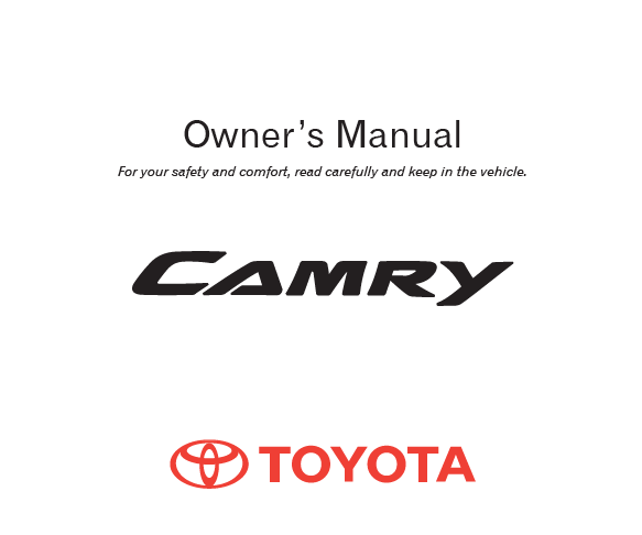 TOYOTA CAMRY 2010-2011 OWNERS MANUAL