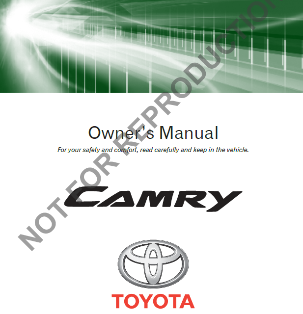 TOYOTA CAMRY 2015-2016 OWNERS MANUAL