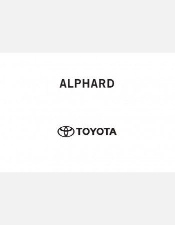 TOYOTA ALPHARD 2024-2025 OWNERS MANUAL IN ENGLISH