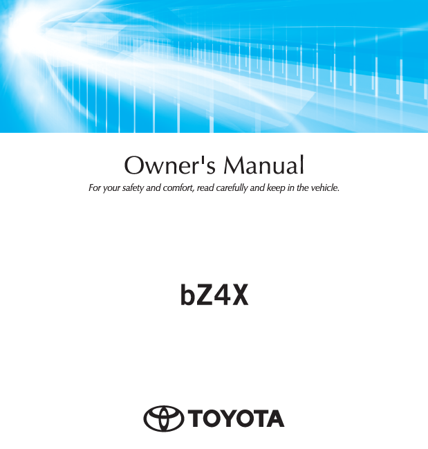 Toyota bZ4X 2024 Owner’s Manual