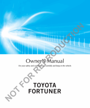 TOYOTA FORTUNER 2015-2016 OWNERS MANUAL