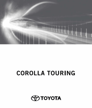 TOYOTA COROLLA TOURING 2021 OWNERS MANUAL
