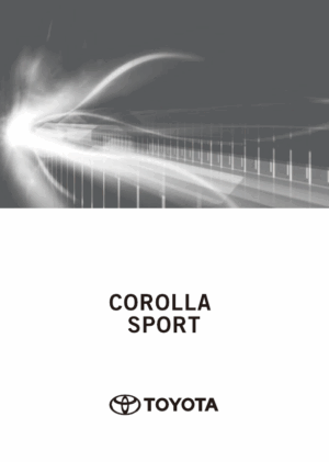 TOYOTA COROLLA SPORT 2018-2019 OWNERS MANUAL