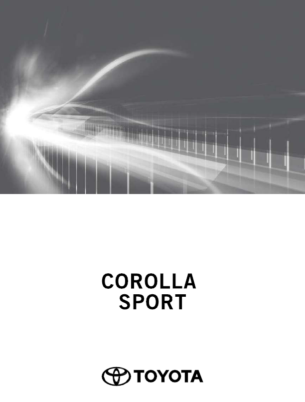TOYOTA COROLLA SPORT 2019-2020 OWNERS MANUAL