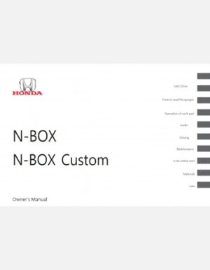 HONDA N-BOX 2021 2022& 2023 OWNERS MANUAL