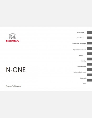 HONDA N-ONE 2014-2015 OWNERS MANUAL