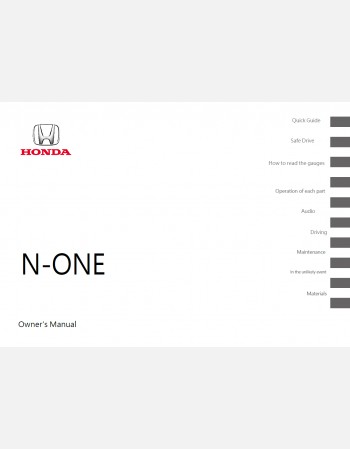 HONDA N-ONE 2012 2013 & 2014 OWNERS MANUA