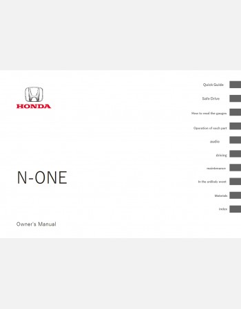 HONDA N-ONE 2017-2021 OWNERS MANUAL
