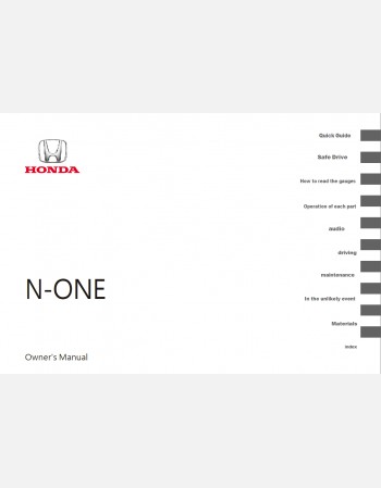 HONDA N-ONE 2022-2025 OWNERS MANUAL IN ENGLISH
