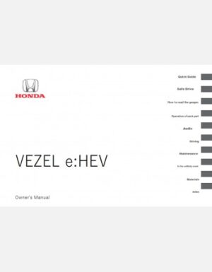 HONDA VEZEL HYBRID 2021 2022 2023 2024 OWNERS MANUAL