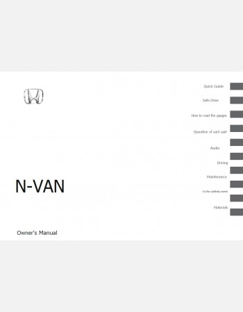 HONDA N-VAN 2024-2025 OWNERS MANUAL