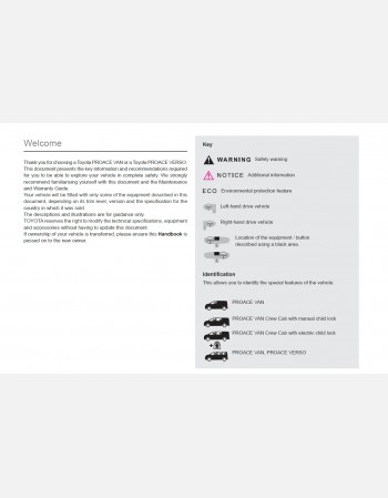 TOYOTA PROACE 2023 OWNERS MANUAL