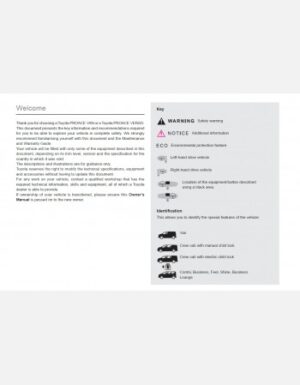 TOYOTA PROACE 2024 OWNERS MANUAL