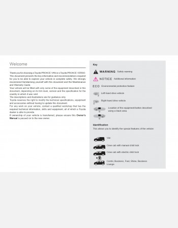 TOYOTA PROACE 2024 OWNERS MANUAL