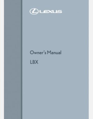 LEXUS LBX 2024-2025 OWNERS MANUAL