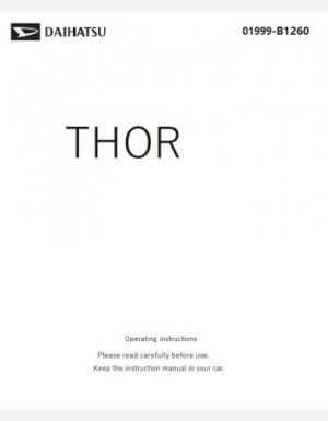 DAIHATSU THOR 2025 OWNERS MANUAL IN ENGLISH