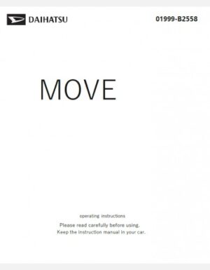 DAIHATSU MOVE 2025 OWNERS MANUAL IN ENGLISH