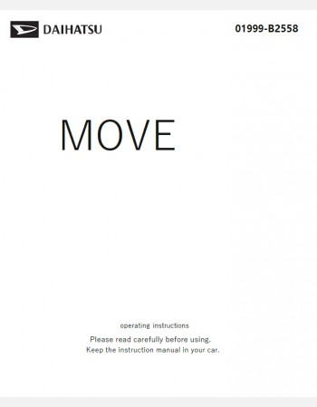 DAIHATSU MOVE 2025 OWNERS MANUAL IN ENGLISH