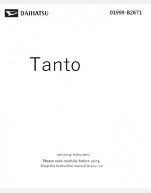 DAIHATSU TANTO 2025 OWNERS MANUAL IN ENGLISH