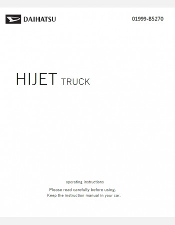 DAIHATSU HIJET TRUCK 2025 OWNERS MANUAL