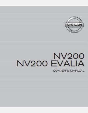 2015 NISSAN NV200 OWNERS MANUAL
