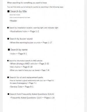 Suzuki Alto Works 2015, 2016 & 2017 Owner’s Manual