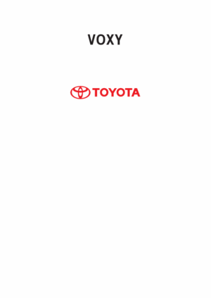 Toyota Voxy Owner's Manual