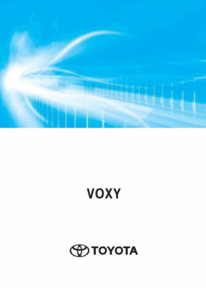 Toyota Voxy 2023-2024 Owner’s Manual in English