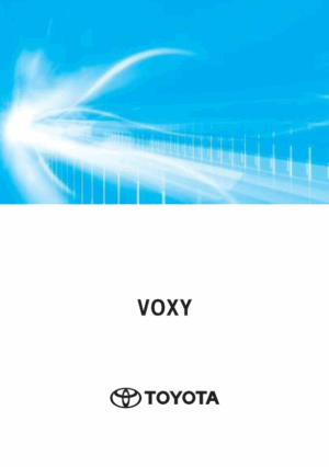 Toyota Voxy 2024-2025 Owner’s Manual in English