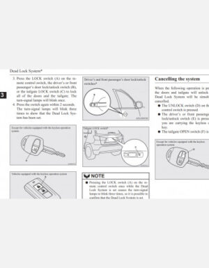 MITSUBISHI RVR 2012, 2013, 2014 2015 OWNERS MANUAL RHD AND LHD