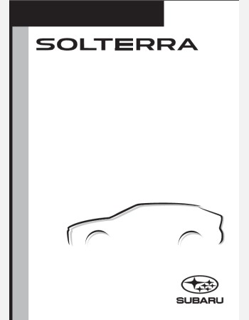 SUBARU SOLTERRA 2024-2025 OWNERS MANUAL IN ENGLISH