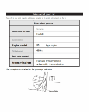SUBARU SAMBAR VAN 2014, 2015, 2016, 2017, 2018, 2019 OWNERS MANUAL