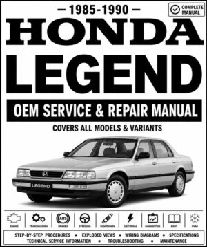 1985-1990 Honda Legend Service and Repair Manual