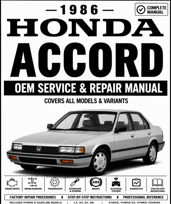 1986 Honda Accord Service and Repair Manual