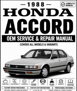 1988 Honda Accord Service and Repair Manual