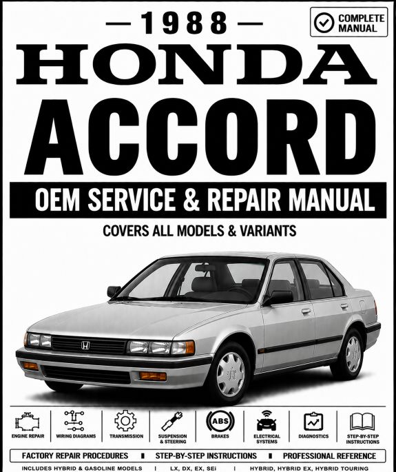 1988 Honda Accord Service and Repair Manual