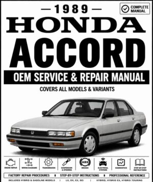 1989 Honda Accord Service and Repair Manual