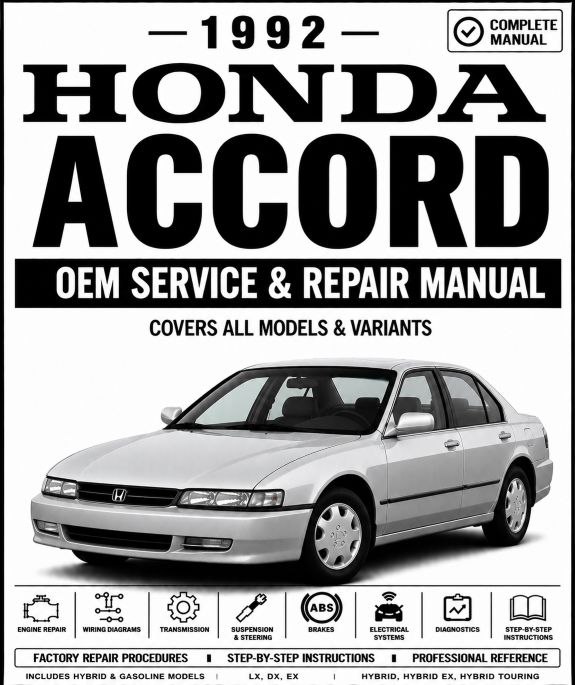 1992 Honda Accord Service and Repair Manual