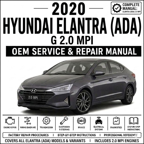 2020 Hyundai Elantra (2.0L MPI) ADA Service and Repair Manual