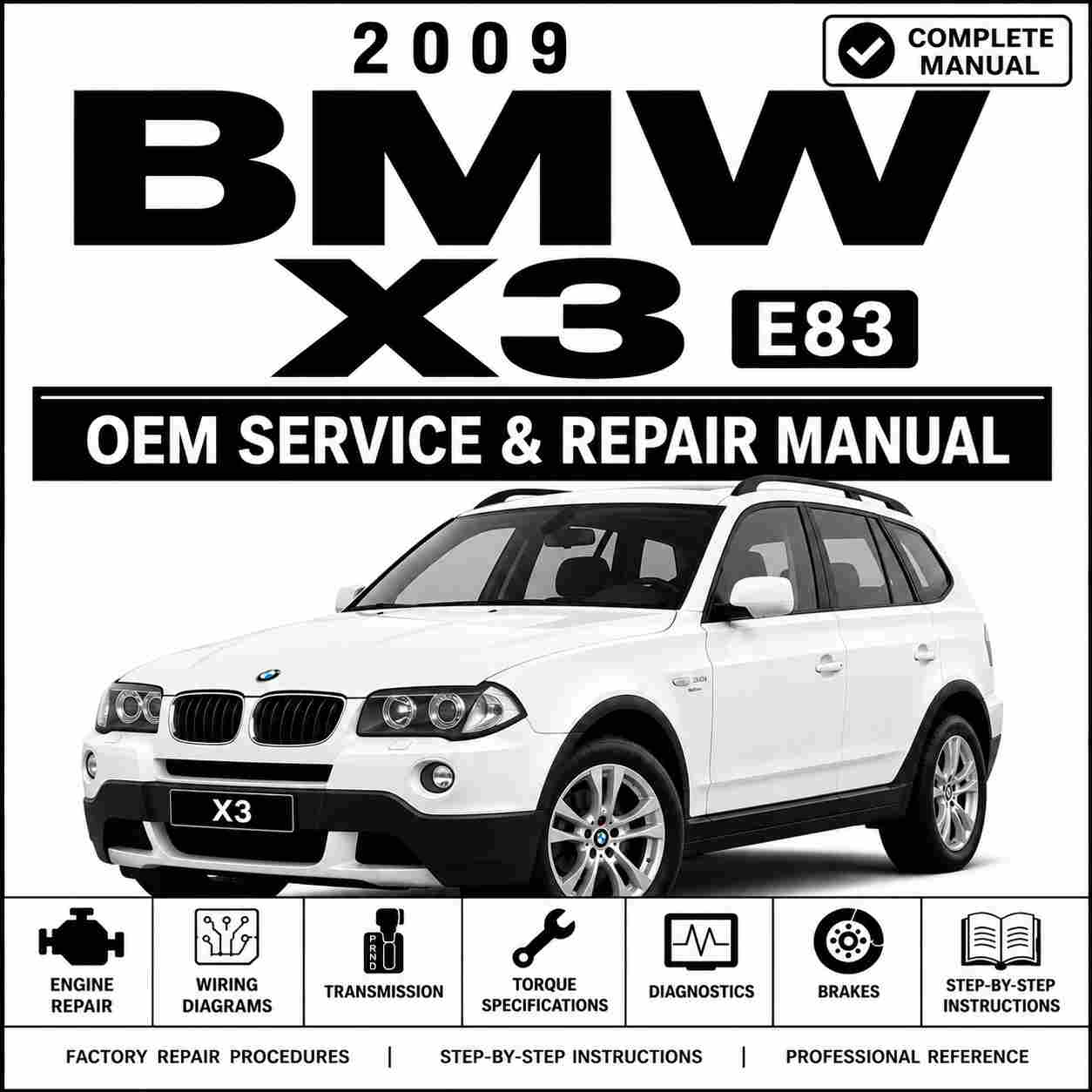 2009 BMW X3 Repair and Service Manual