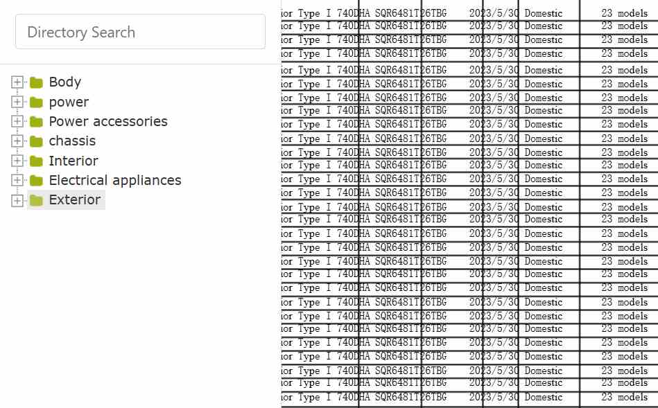 2023-Present Jaecoo J8 Parts Catalog