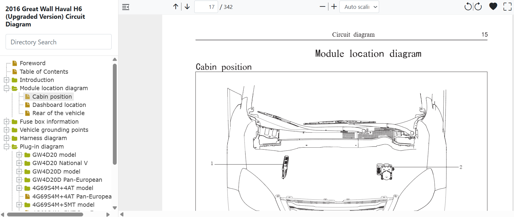 2013-2017 Haval H6 Wiring & Fuse Box Diagram