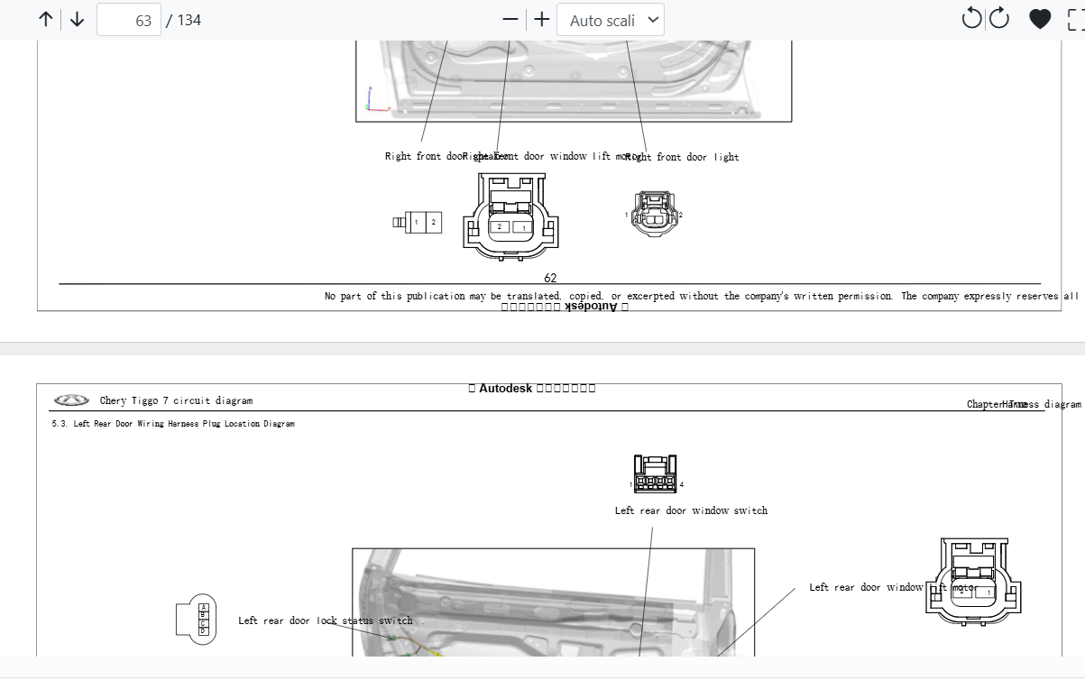 2016-2020 Chery Tiggo 7 Wiring & Fuse Box Diagram