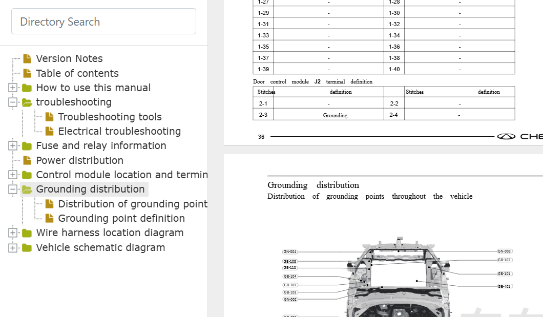 2024-Present JAECOO J7 Wiring & Fuse Box Diagram